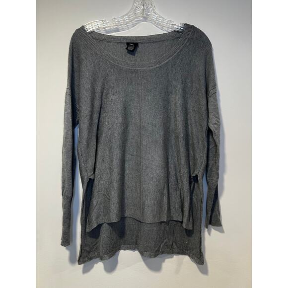 Rue21 Drop Shoulder Gray Knit High Low Sweater XS - Picture 1 of 6